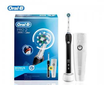 Oral-B 博朗欧乐B 成人3D声波电动牙刷 黑色 PRO2-2000型 (电动牙刷 1个+刷头 1个+充电座 1个+旅行盒 1个) Oral-B 博朗欧乐B 成人3D声波电动牙刷 黑色 PRO2-2000型 (电动牙刷 1个+刷头 1个+充电座 1个+旅行盒 1个)